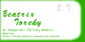 beatrix toreky business card